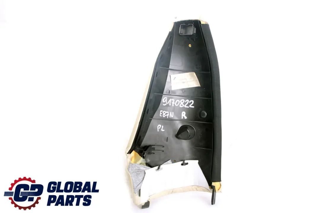 Side Finisher Corner Right O/S Leather Lemon to BMW 1 Series E87 LCI Rear Seat with Part number 9170822 BMW 1 Series E87 LCI Rear Seat Side Finisher Corner Right O/S Leather Lemon - SKU 9170822 - Part number 9170822