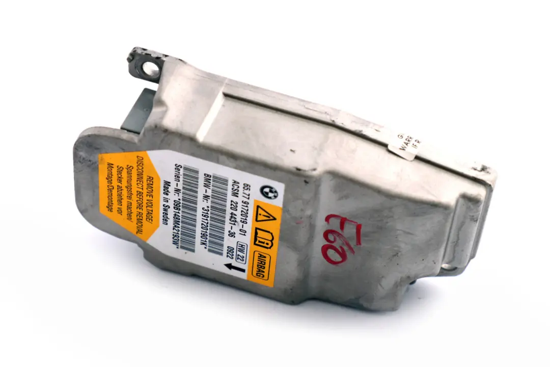 Airbag ECU Unidad De Control Modulo para BMW E60 E60N E61 E61N LCI con número de pieza 9172019 BMW E60 E60N E61 E61N LCI Airbag ECU Unidad De Control Modulo - SKU 9172019 - Número de pieza 9172019