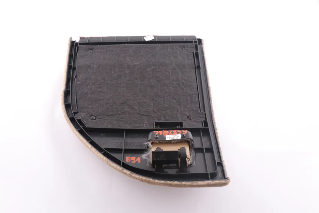 Trunk Carpet Flap Boot Cream Beige Rear Left N/S to BMW 3 Series E91 LCI with Part number 9172859 BMW 3 Series E91 LCI Trunk Carpet Flap Boot Cream Beige Rear Left N/S - SKU 9172859 - Part number 9172859