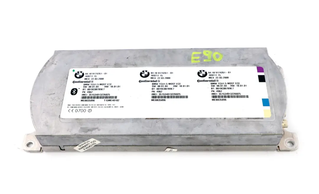 Módulo Unidad De Control Bluetooth Telemático ECU para BMW E60 E87 E90 con número de pieza 9174261 BMW E60 E87 E90 Módulo Unidad De Control Bluetooth Telemático ECU - SKU 9174261 - Número de pieza 9174261