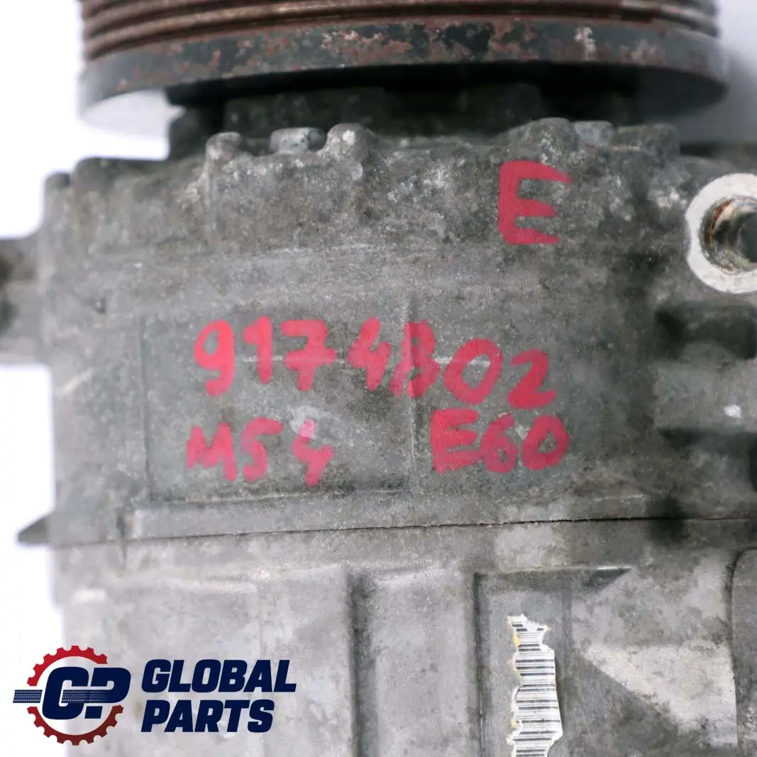 M54 Sprężarka Klimatyzacji do BMW E60 E61 E65 E66 o numerze 9174802 BMW E60 E61 E65 E66 M54 Sprężarka Klimatyzacji - SKU 9174802 - Numer Części 9174802