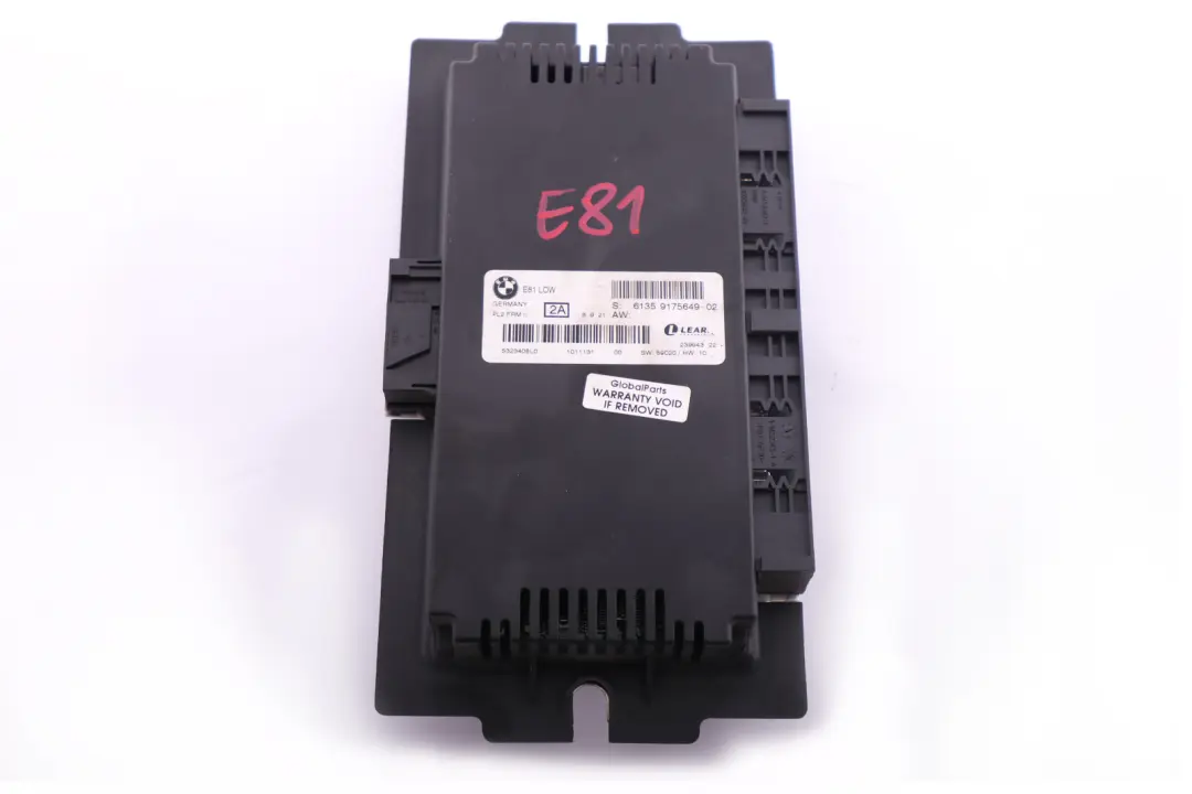 BMW E81 Centralina Modulo Luce Comando Luce Low PL2 Frm II 6135 - SKU 9175649 - Numero di parte 9175649