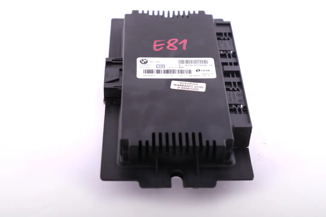 BMW E81 Centralina Modulo Luce Comando Luce Low PL2 Frm II 6135 - SKU 9175649 - Numero di parte 9175649