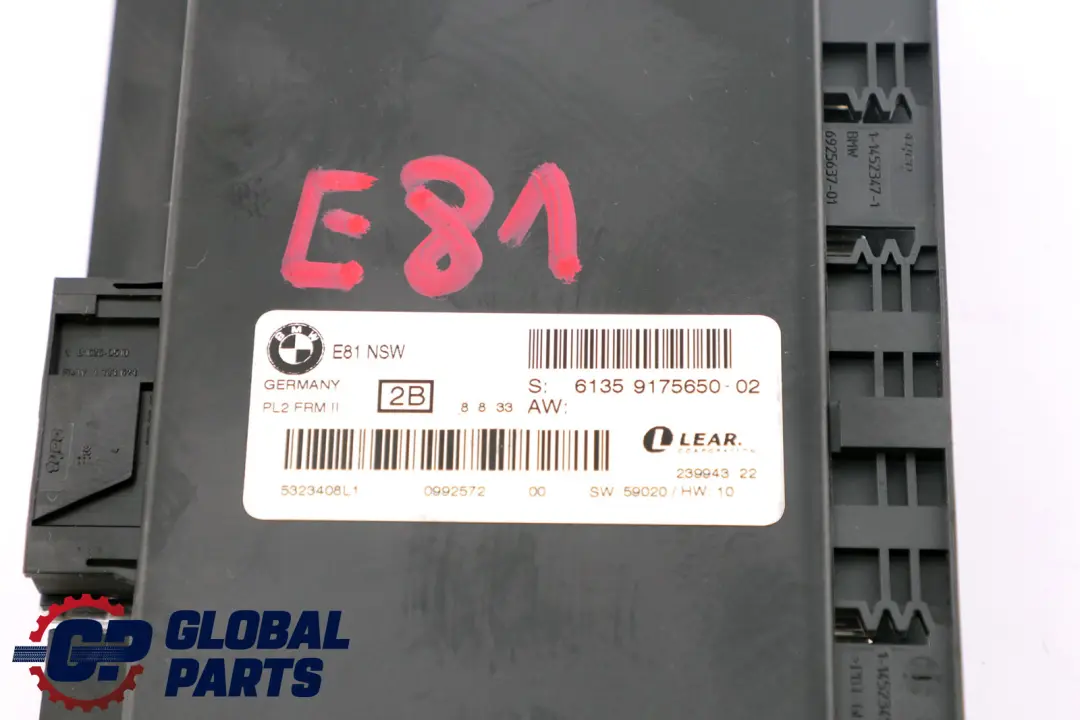 BMW E81 Appareil de Commande Module D'eclairage Unite PL2 Frm II - SKU 9175650 - Numéro de pièce 9175650