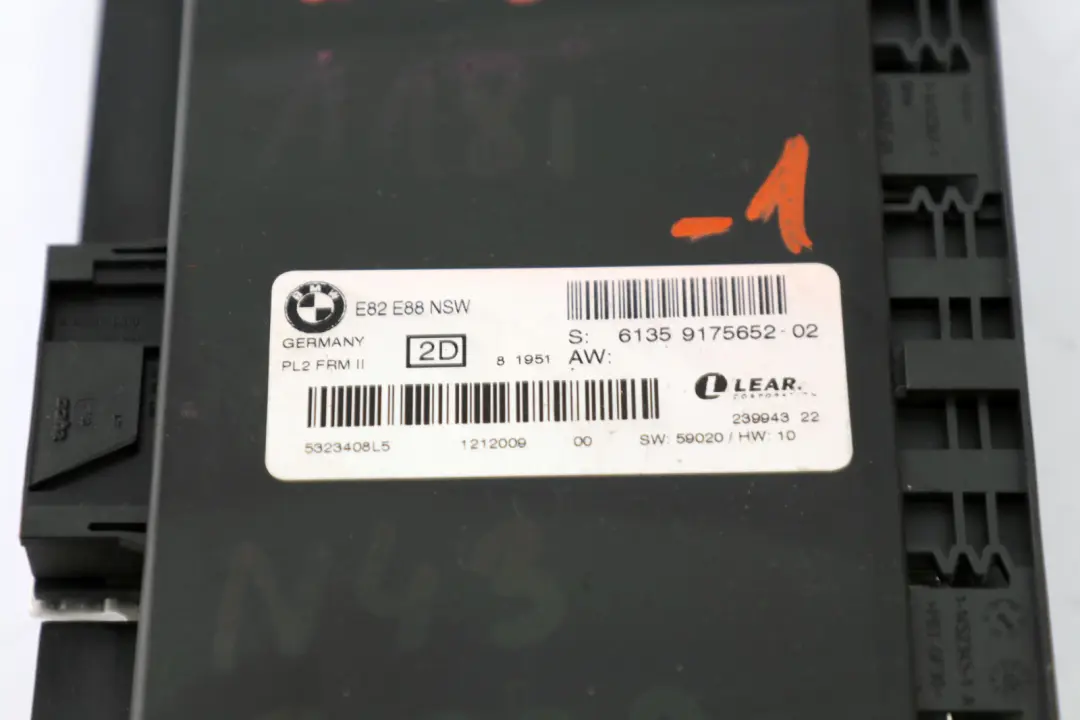 Fußraumlichtmodul Steuergerät ECU NSW PL2 FRM II für BMW E88 mit Teilenummer 9175652 BMW E88 Fußraumlichtmodul Steuergerät ECU NSW PL2 FRM II - SKU 9175652-1 - Teilenummer 9175652