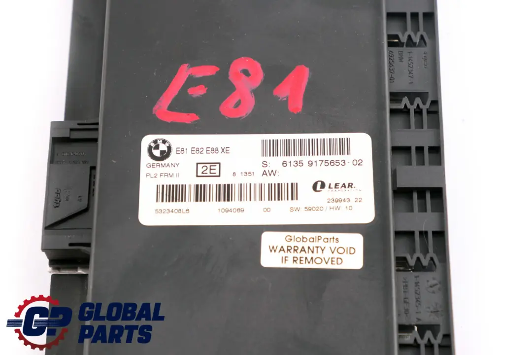 Fußraum Lichtsteuermodul LCM PL2 FRM II für BMW 1 er E81 Xenon mit Teilenummer 9175653 BMW 1 er E81 Xenon Fußraum Lichtsteuermodul LCM PL2 FRM II - SKU 9175653 - Teilenummer 9175653