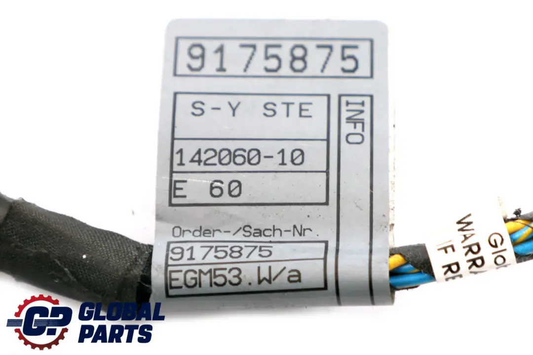 BMW 5 Series E60 E61 LCI Passengers Side Front Left N/S Door Wiring Loom 917587 - SKU 9175875 - Part number 9175878