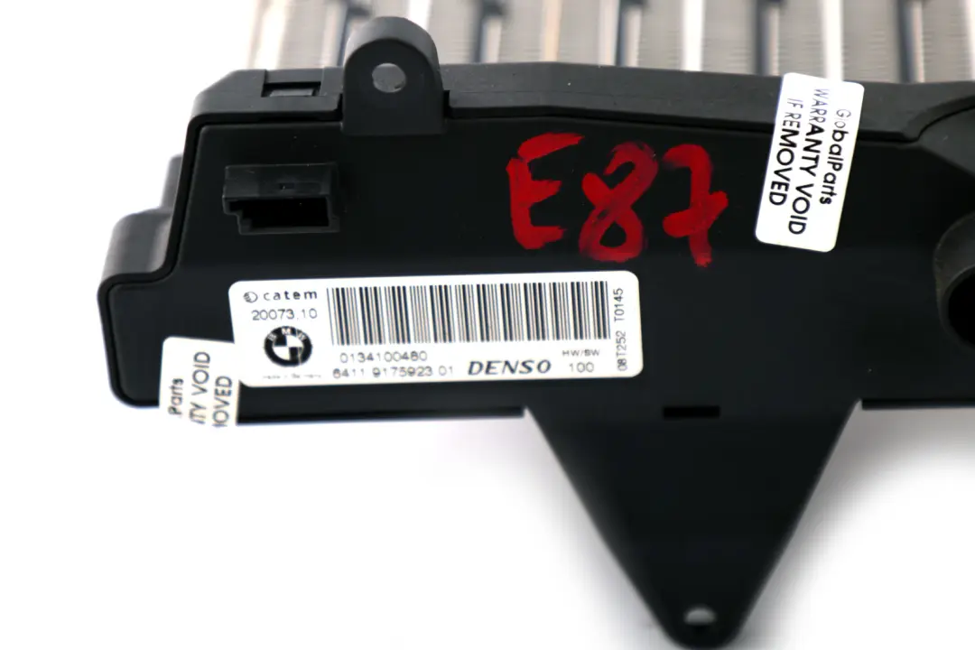 BMW E81 E82 E84 E87 E90 E91 Calentador Auxiliar Matriz - SKU 9175923 - Número de pieza 9175923