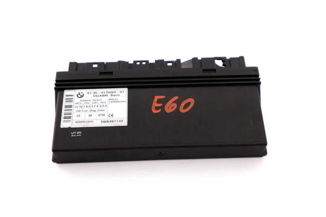 BMW E60 E63 E64 Modul KBM Basis Steuergerät Karosseriemodul Gateway ECU - SKU 9176069 - Teilenummer 9176069