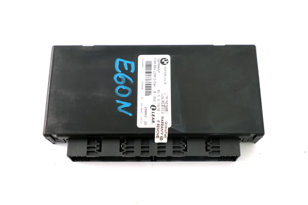 BMW E60 E61 LCI E63 E64 Body Gateway Module ECU Control Unit - SKU 9176078 - Part number 9176078