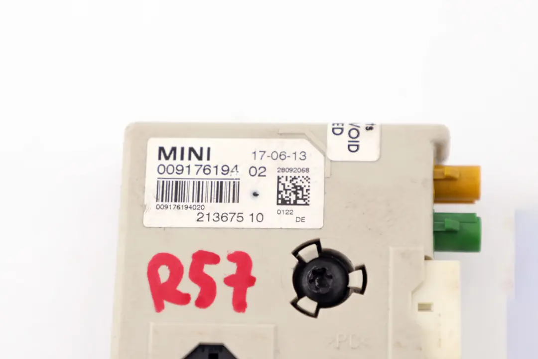 Antenna Radio Amplificatore Fm per Mini Cooper R57 R58 R59 con numero di parte 9176194 Mini Cooper R57 R58 R59 Antenna Radio Amplificatore Fm - SKU 9176194 - Numero di parte 9176194