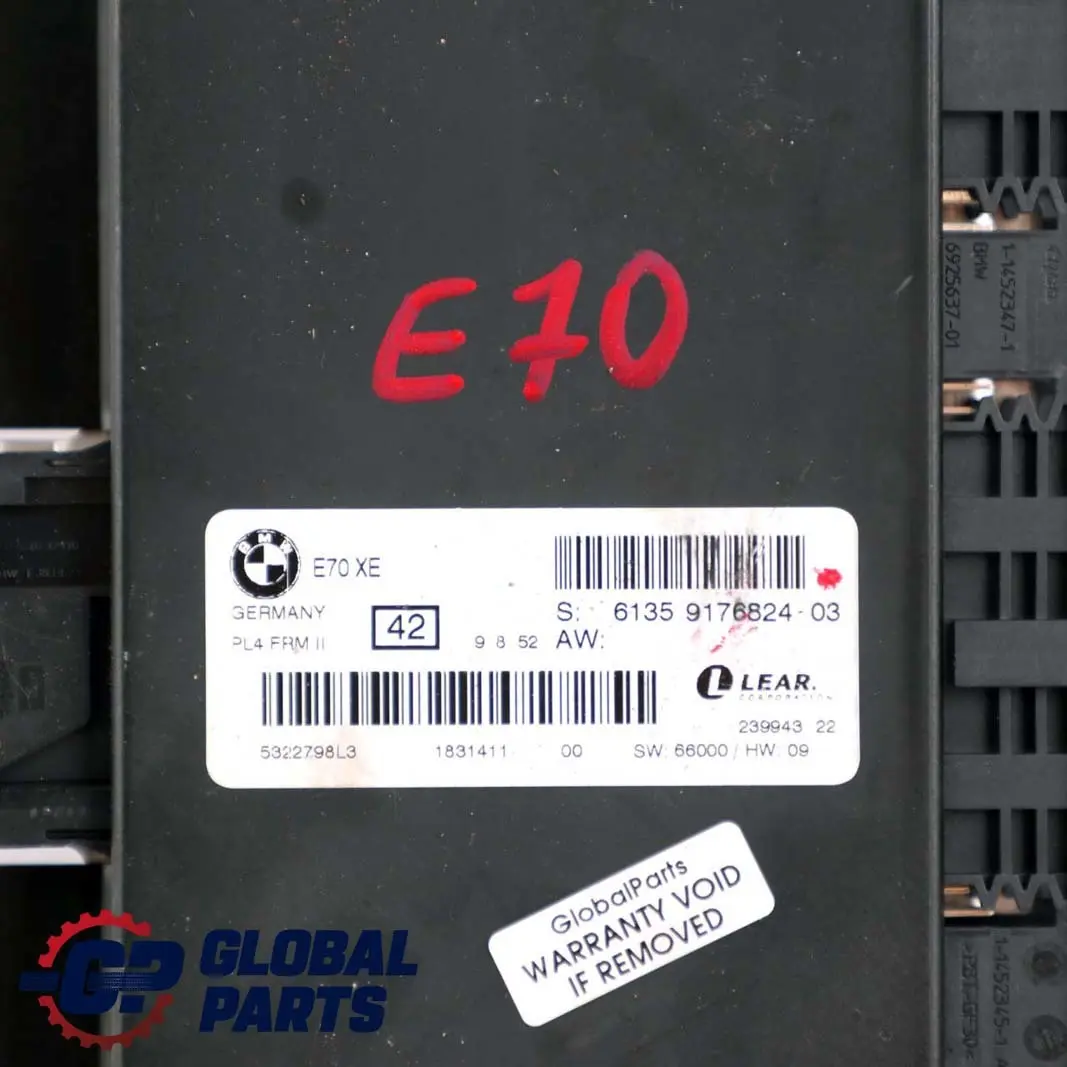 Fußraumlichtsteuergerät LEAR PL4 FRM II für BMW X5 E70 mit Teilenummer 9176824 BMW X5 E70 Fußraumlichtsteuergerät LEAR PL4 FRM II - SKU 9176824 - Teilenummer 9176824