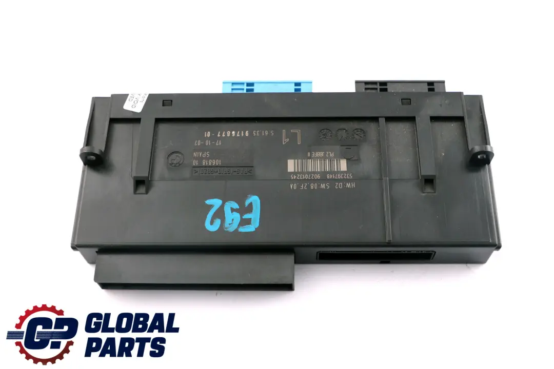 ECU Body Control Module Junction Box L1 PL2 JBBFE II to BMW 3 Series E92 with Part number 9176877 BMW 3 Series E92 ECU Body Control Module Junction Box L1 PL2 JBBFE II - SKU 9176877 - Part number 9176877