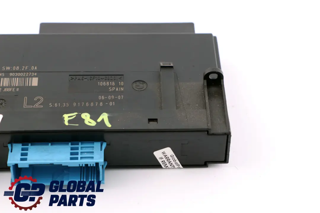 Unidad De Control De La Carrocería BCM ECU L2 para BMW E81 con número de pieza 61359176878 BMW E81 Unidad De Control De La Carrocería BCM ECU L2 - SKU 9176878 - Número de pieza 61359176878