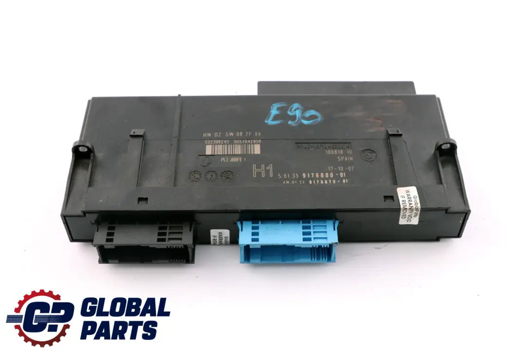 BMW E90 Modulo Control Carroceria BCM ECU Caja Conexiones Estribo 6135 - SKU 9176880 - Número de pieza 61359176880
