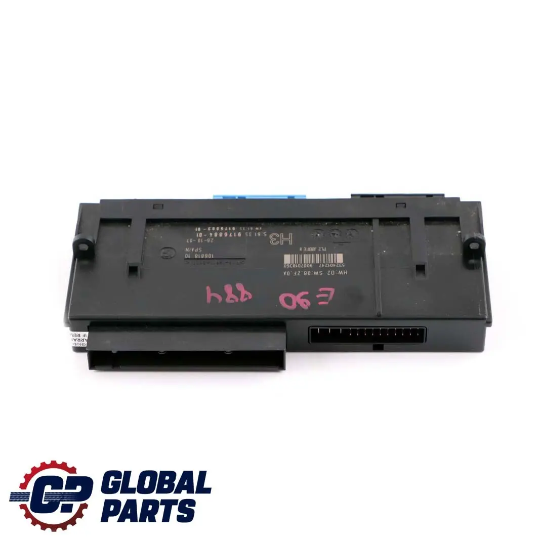 ECU Body Control Module H3 Junction Box 6135 to BMW 3 Series E90 with Part number 9176884 BMW 3 Series E90 ECU Body Control Module H3 Junction Box 6135 - SKU 9176884-1 - Part number 9176884