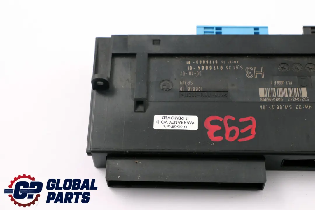  *BMW 3 er E93 ECU Anschlusskasten Karosserie Steuermoduls H3 - SKU 9176884 - Teilenummer 9176884