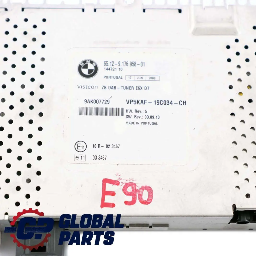 DAB Radio Tuner Module to BMW E81 E87 E90 E91 Mini R55 R56 with Part number 9176958 BMW E81 E87 E90 E91 Mini R55 R56 DAB Radio Tuner Module - SKU 9176958 - Part number 9176958