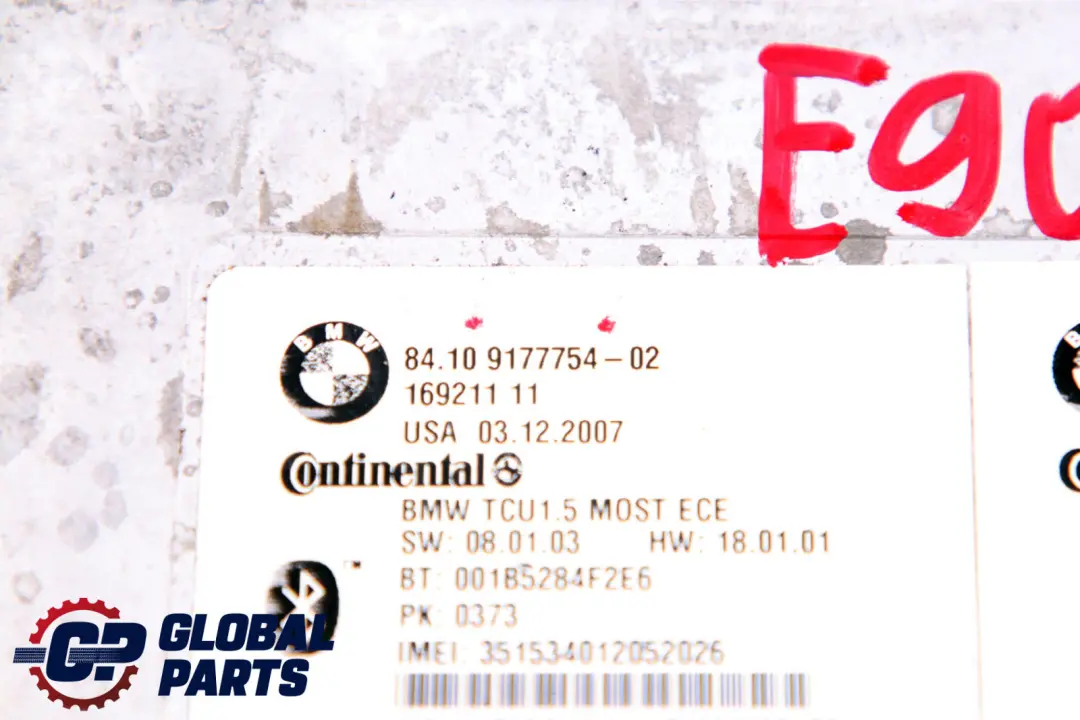 Telematik Bluetooth Steuergerät Modul für BMW E60 E87 E90 mit Teilenummer 9177754 BMW E60 E87 E90 Telematik Bluetooth Steuergerät Modul - SKU 9177754 - Teilenummer 9177754