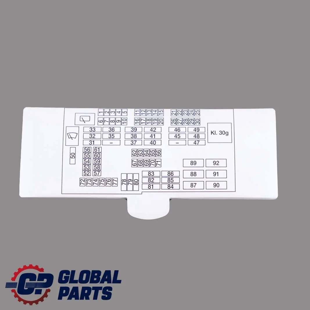 Mapa Fusibles Agrupación para BMW E81 E82 E87 E88 E90 E92 E93 LCI M3 con número de pieza 9177869 BMW E81 E82 E87 E88 E90 E92 E93 LCI M3 Mapa Fusibles Agrupación - SKU 9177869 - Número de pieza 9177869