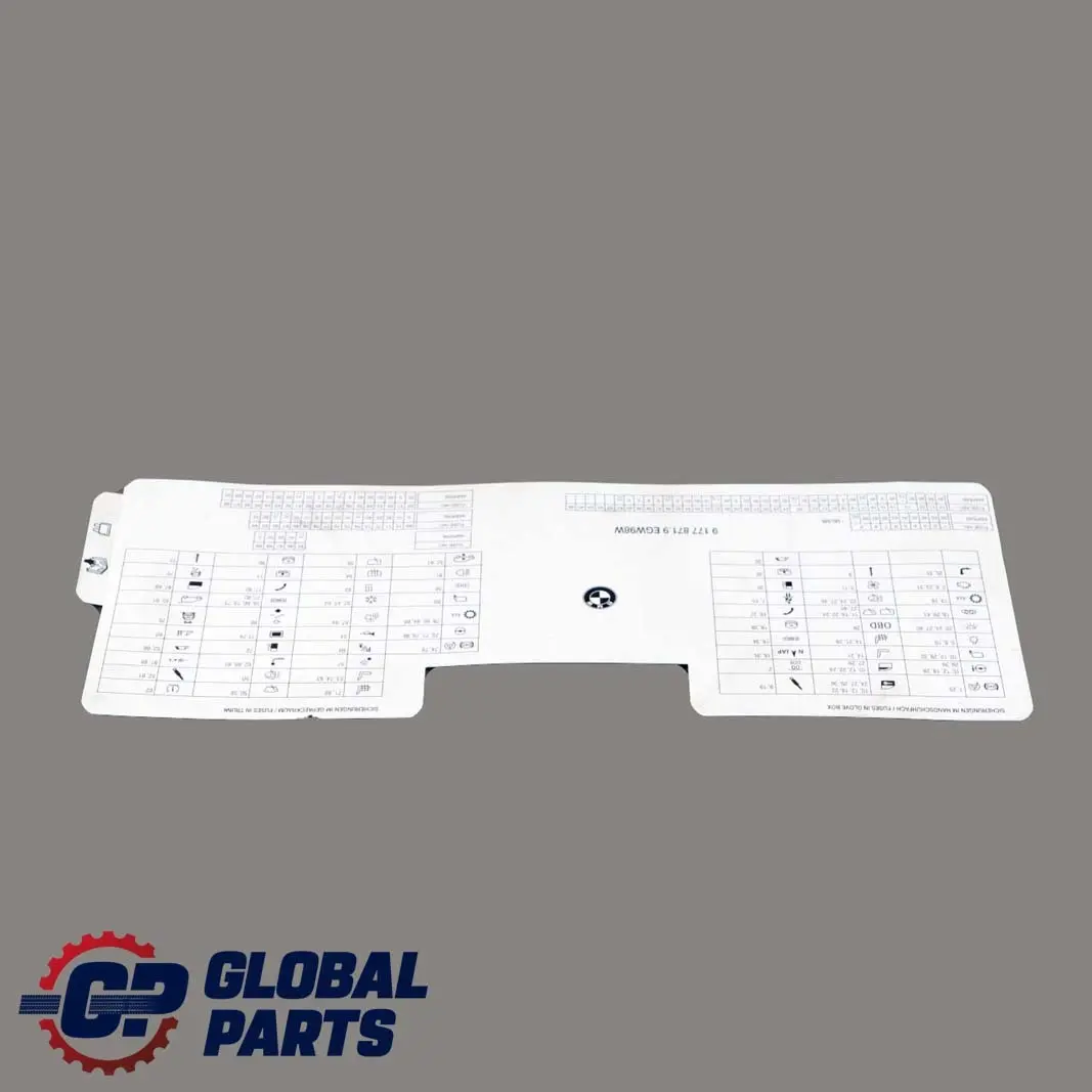 BMW E60 LCI E61 Map Fuse Box Grouping Diagram Card 9156547 - SKU 9177871 - Part number 9177871