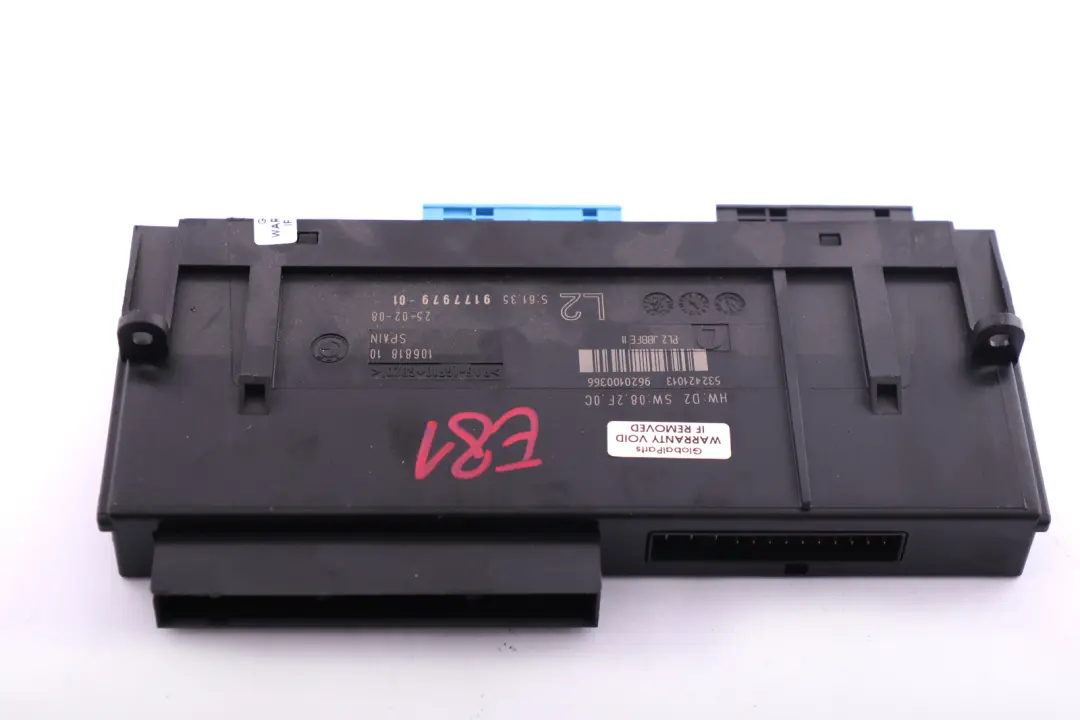 BMW 1er E81 Karosseriesteuergerät ECU L2 PL2 JBBFE II Anschlussdose 6135 - SKU 9177979 - Teilenummer 9177979