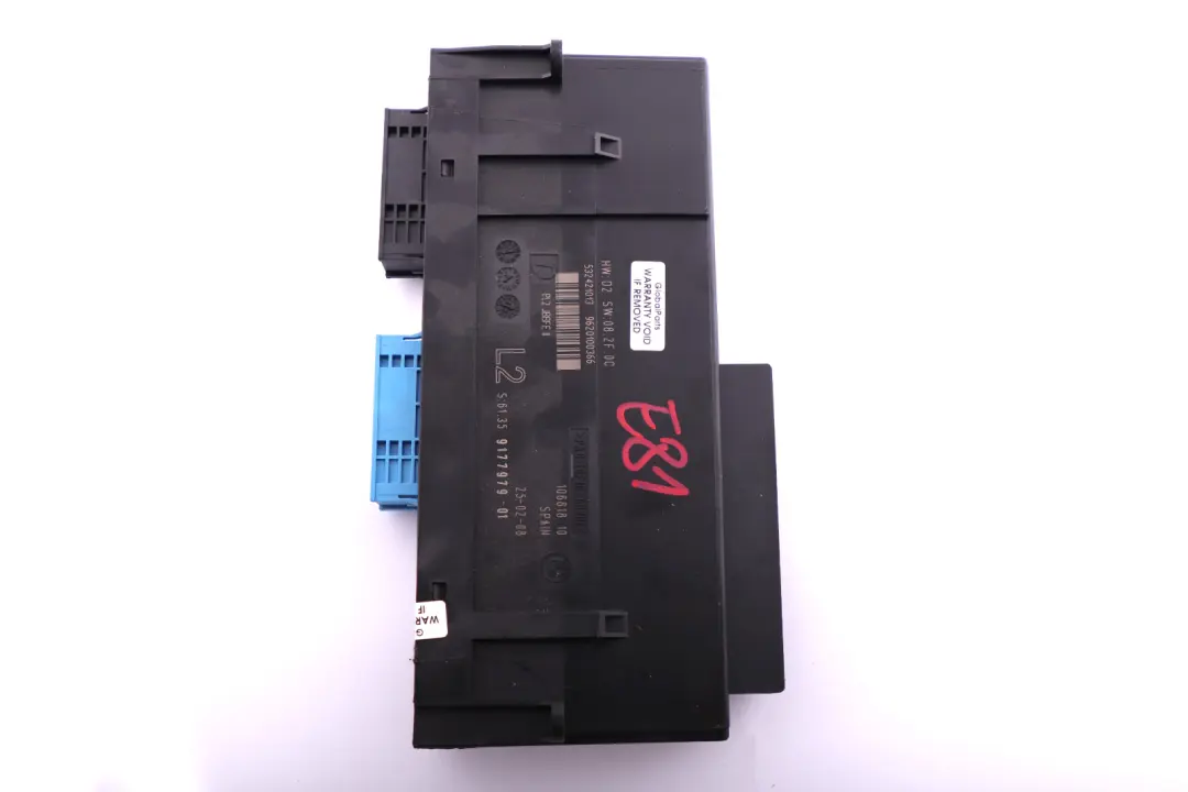 Body Control Module ECU L2 PL2 JBBFE II Junction Box to BMW E81 with Part number 9177979 BMW E81 Body Control Module ECU L2 PL2 JBBFE II Junction Box - SKU 9177979 - Part number 9177979