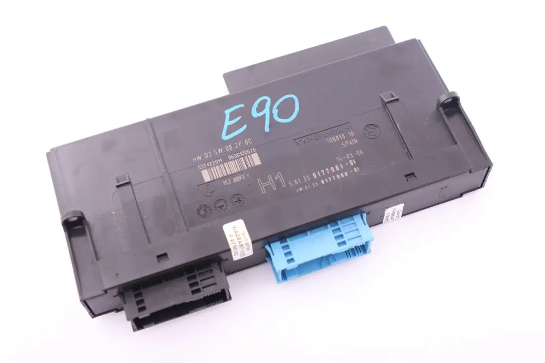 BMW E90 ECU Body Control Module H1 PL2 JBBFE2 - SKU 9177981 - Part number 9177981