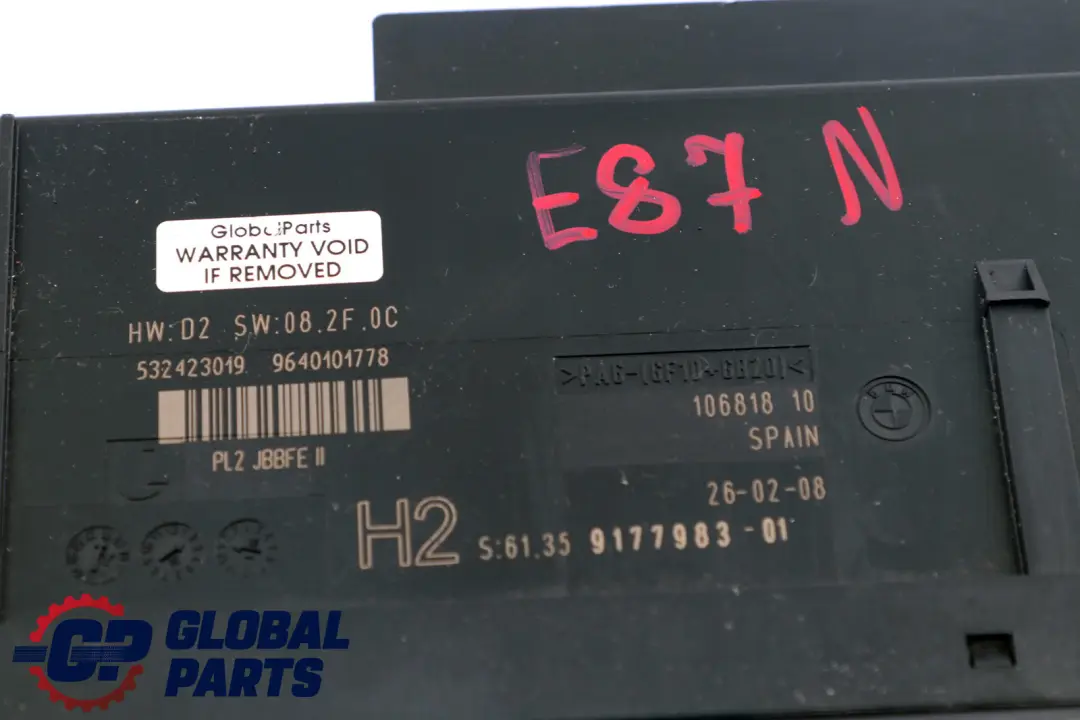 BMW E87 LCI Boîtier De Jonction Pour Module De Commande Carrosserie H2 - SKU 9177983 - Numéro de pièce 61359177983