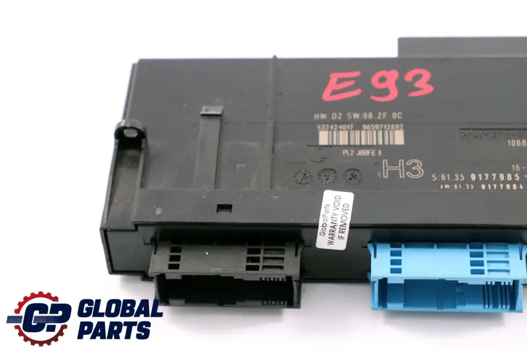 ECU Modulo De Control del Cuerpo H3 Caja De Conexiones para BMW E93 Cabrio con número de pieza 9177985 BMW E93 Cabrio ECU Modulo De Control del Cuerpo H3 Caja De Conexiones - SKU 9177985-1 - Número de pieza 9177985