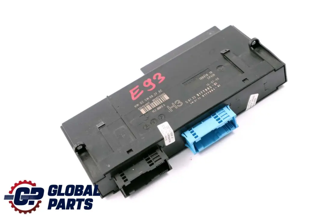 ECU Modulo di Controllo del Corpo H3 Scatola di Giunzione per BMW E93 Cabrio con numero di parte 9177985 BMW E93 Cabrio ECU Modulo di Controllo del Corpo H3 Scatola di Giunzione - SKU 9177985-1 - Numero di parte 9177985
