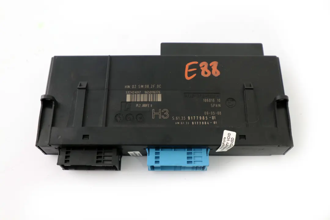 BMW E88 Ecu Modulo Controllo Del Corpo H3 Scatola Giunzione - SKU 9177985 - Numero di parte 9177985