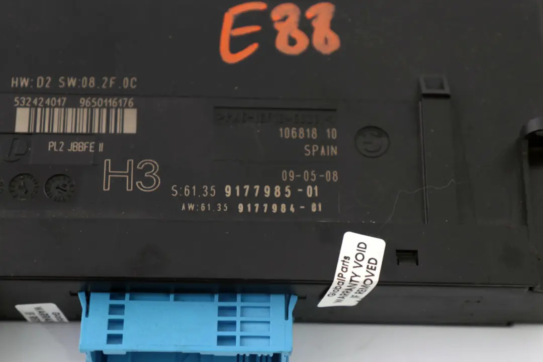 Moduł Sterownik Komfortu ECU H3 do BMW E88 o numerze 9177985 BMW E88 Moduł Sterownik Komfortu ECU H3 - SKU 9177985 - Numer Części 9177985