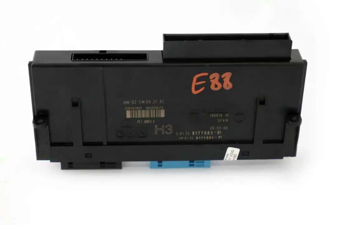 ECU Modulo De Control del Cuerpo H3 Caja De Conexiones para BMW E88 con número de pieza 9177985 BMW E88 ECU Modulo De Control del Cuerpo H3 Caja De Conexiones - SKU 9177985 - Número de pieza 9177985