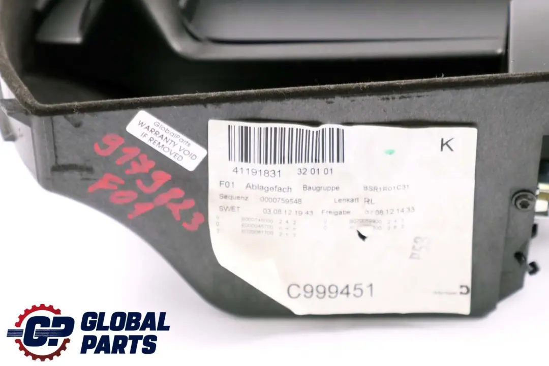 Centre Console Storage Compartment Armrest Telephone to BMW 7 Series F01 F02 F03 with Part number 9179823 BMW 7 Series F01 F02 F03 Centre Console Storage Compartment Armrest Telephone - SKU 9179823 - Part number 9179823