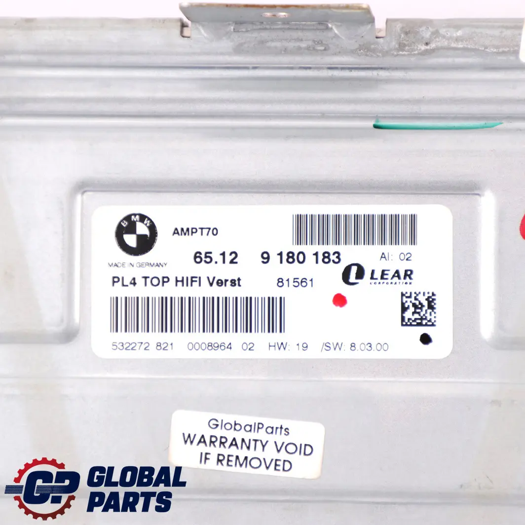 Individual Audio System Amplifier TOP-HIFI PL4 Lear to BMW X5 Series E70 with Part number 9180183 BMW X5 Series E70 Individual Audio System Amplifier TOP-HIFI PL4 Lear - SKU 9180183 - Part number 9180183