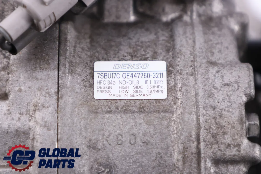  Compresor BMW E60 E61 525D 530D 535D Diesel M57N2 Acondicionador A/C - SKU 9180547 - Número de pieza 64509180547