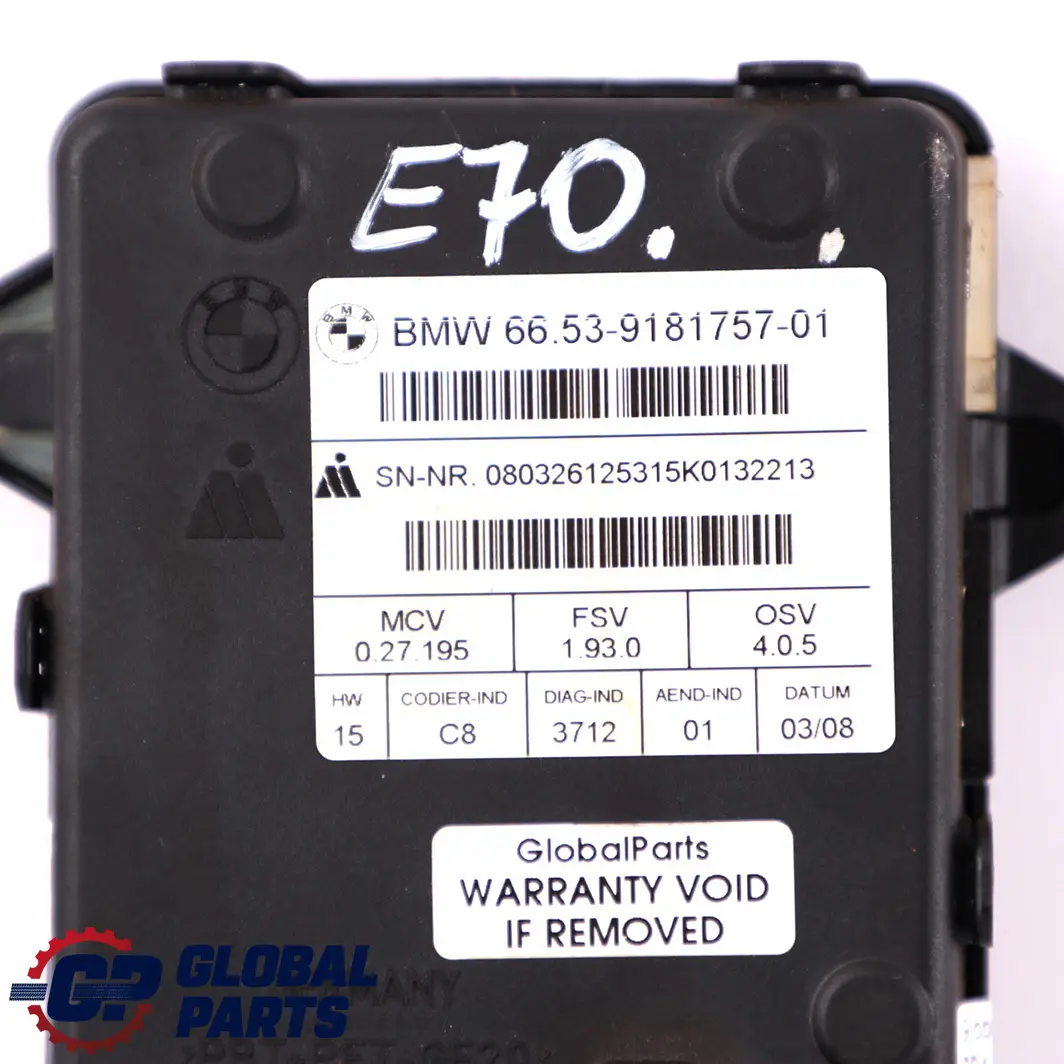 BMW X5 X6 Series E70 E71 Reversing Camera Rear View - SKU 9181757 - Part number 9181757
