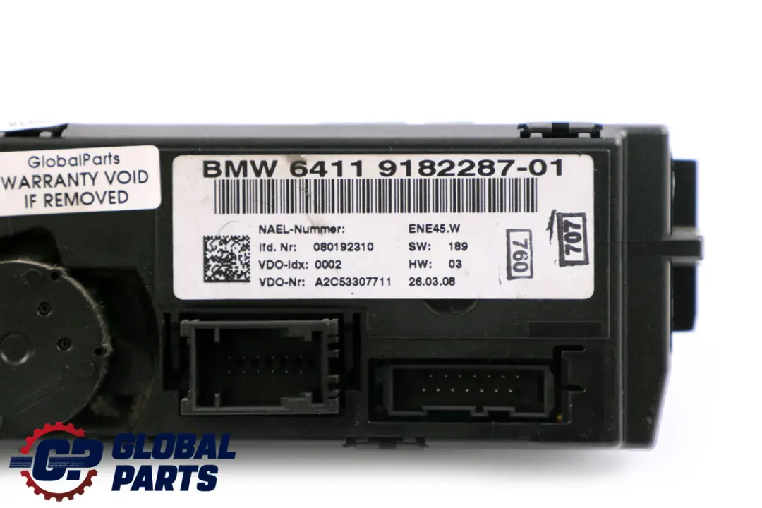 Air Conditioning Control BMW E81 E87 E90 E91 Automatic - SKU 9182287 - Part number 9182287