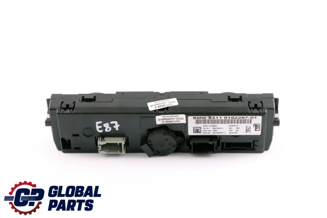 Klimabedienteil Automatik für BMW E81 E87 E90 E91 mit Teilenummer 9182287 BMW E81 E87 E90 E91 Klimabedienteil Automatik - SKU 9182287 - Teilenummer 9182287