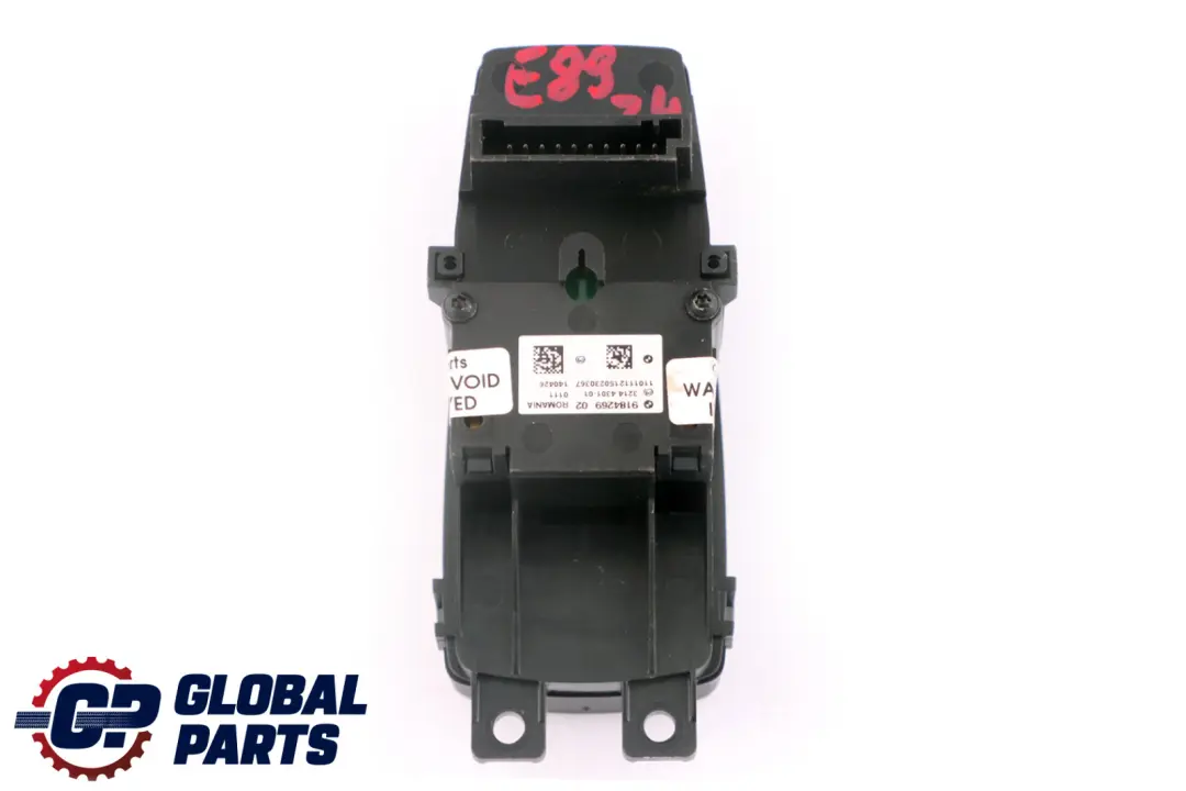 Schalter Parken Elektrische Bremse Handbremse Knopf für BMW Z4 E89 Cabrio mit Teilenummer 9184269 BMW Z4 E89 Cabrio Schalter Parken Elektrische Bremse Handbremse Knopf - SKU 9184269 - Teilenummer 9184269