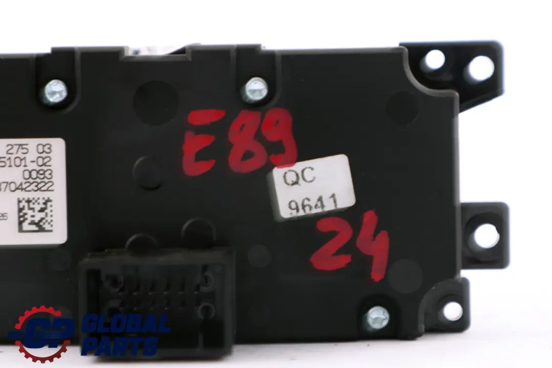 BMW Z4 E89 Cabrio Roadster Headlight Control Element Light Switch - SKU 9184275 - Part number 9184275