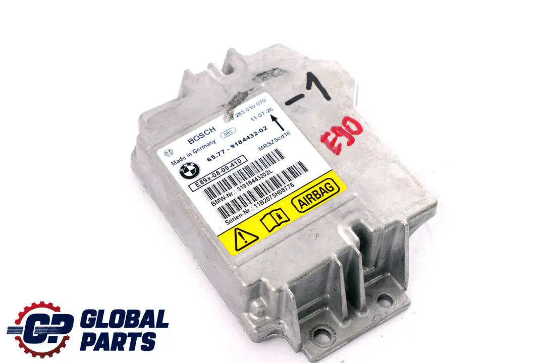 BMW 1 3 Series E81 E87 E90 E91 Control Unit Airbag ECU NO CRASH DATA - SKU 9184432-1 - Part number 9184432