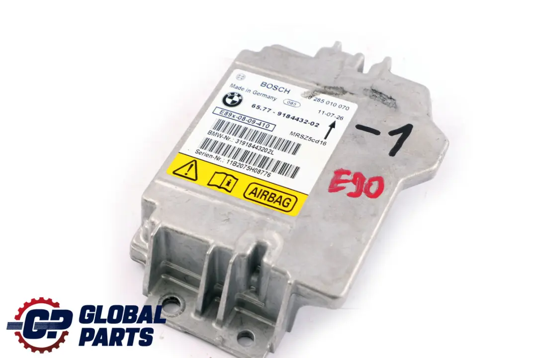 BMW 1 3 Series E81 E87 E90 E91 Control Unit Airbag ECU NO CRASH DATA - SKU 9184432-1 - Part number 9184432