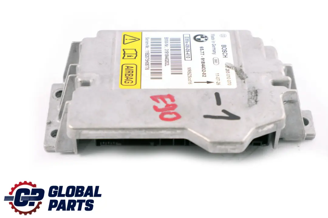 BMW 1 3 Series E81 E87 E90 E91 Control Unit Airbag ECU NO CRASH DATA - SKU 9184432-1 - Part number 9184432