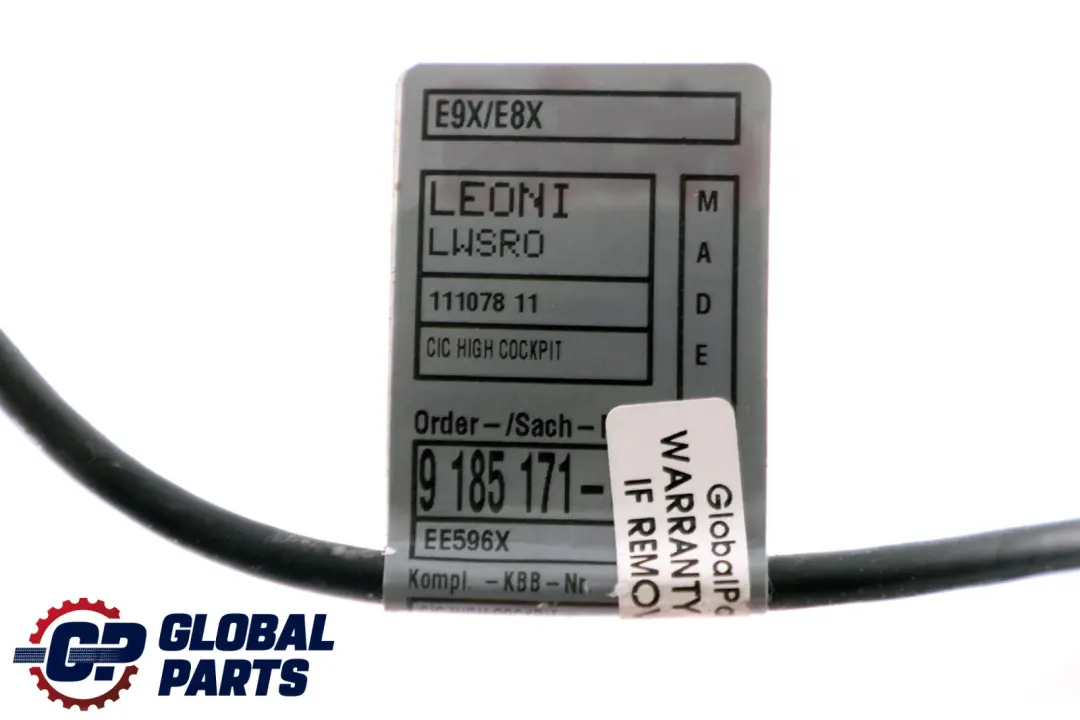 BMW E60 E81 E90 LCI Cable Adaptador Sistema CIC - SKU 9185171 - Número de pieza 9185171