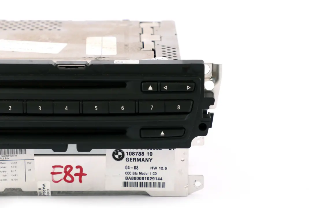 CCC CD Profesional Sistema de Navegación Controlador para BMW E87 LCI con número de pieza 9170717 BMW E87 LCI CCC CD Profesional Sistema de Navegación Controlador - SKU 9185532 - Número de pieza 9170717