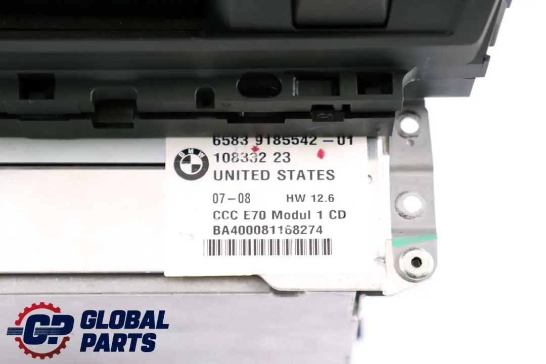 CCC Radio CD Player Navigation to BMW X5 E70 with Part number 9185542 BMW X5 E70 CCC Radio CD Player Navigation - SKU 9185542 - Part number 9185542