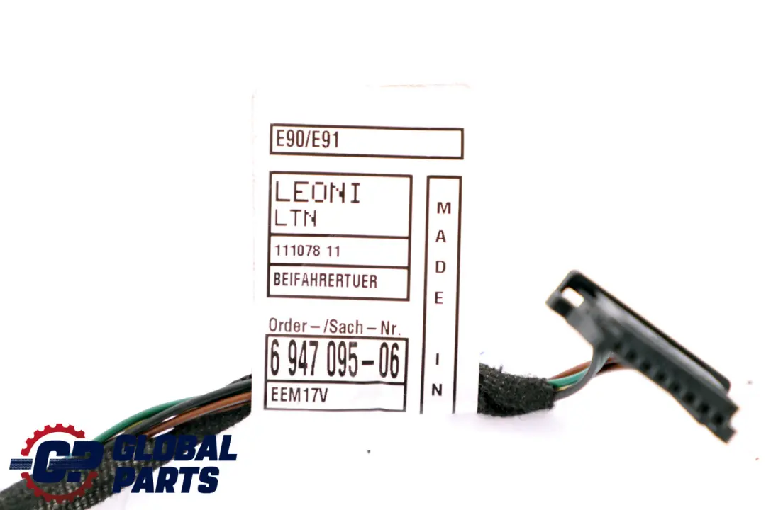 BMW 3 Series E90 LCI Wiring Loom Front Door Cables Cable Passenger Side - SKU 9186576 - Part number 6947095