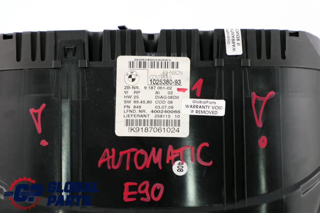 BMW 3 X1 Series E84 E90 E91 E92 Diesel Instrument Cluster Speedo Clocks - SKU rhd-9187061-1 - Part number 9187061